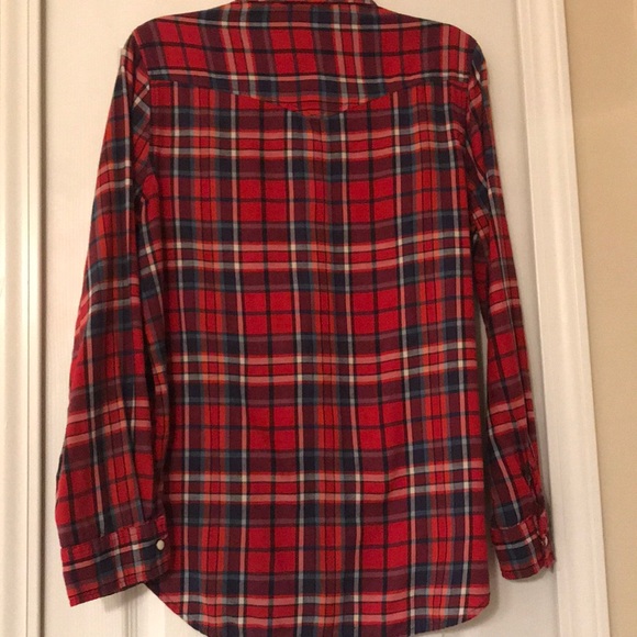Forever 21 plaid button down shirt size M - Picture 4 of 5